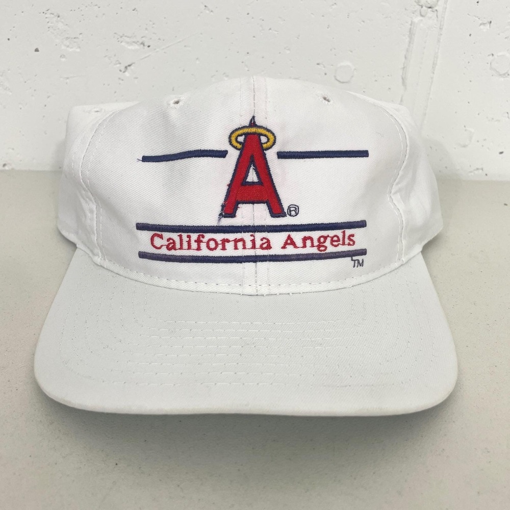VTG The Game California Angels Split Bar Snapback Hat Cap Glued Tag MLB Mens